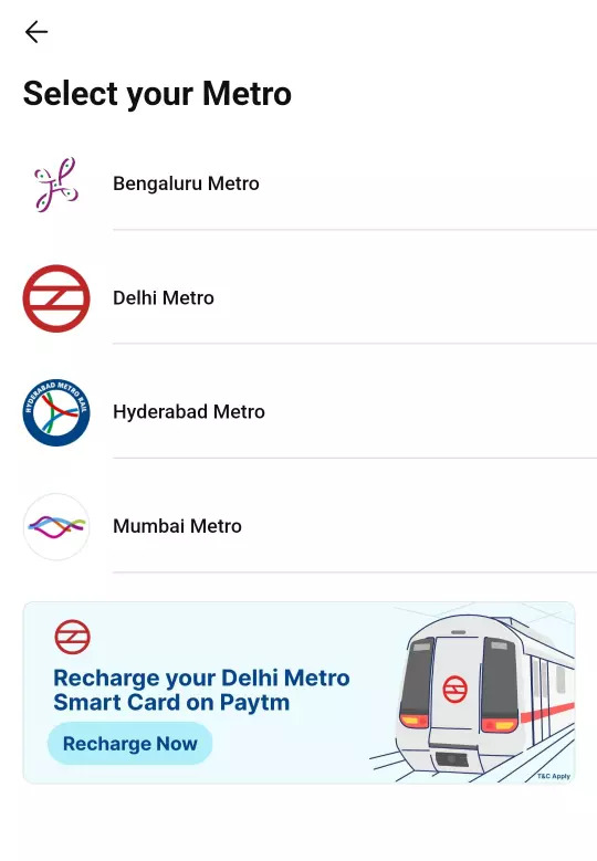 delhi metro trip recharge