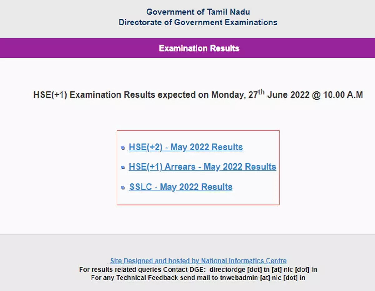 TN Class 11 result 2022