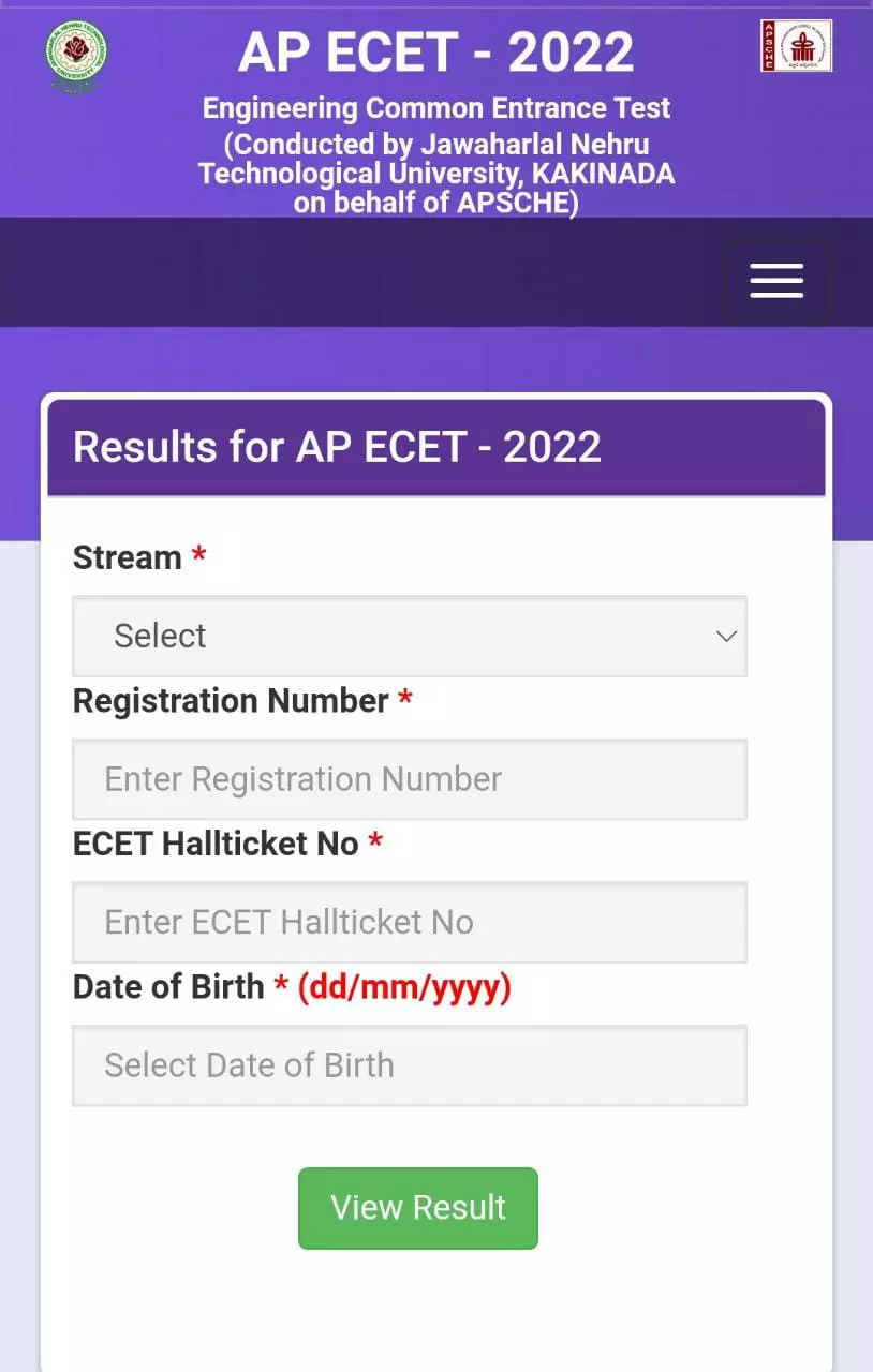 AP ECET Result AP ECET Result