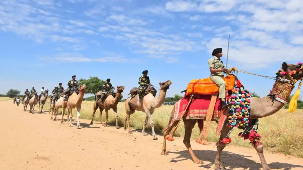 Women personnel will ride camels