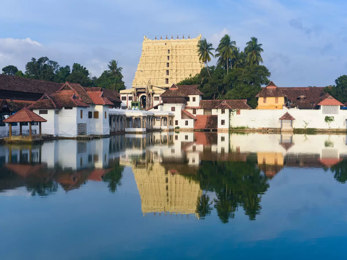 Carved statues on gopuram, Sree Padmanabhaswamy Temple, Trivandrum, Kerala,  India - SuperStock