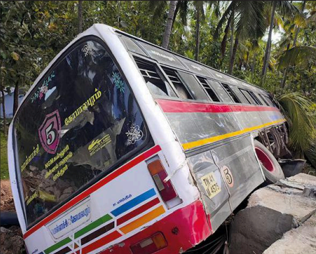 Two killed, 34 injured in bus-van collision