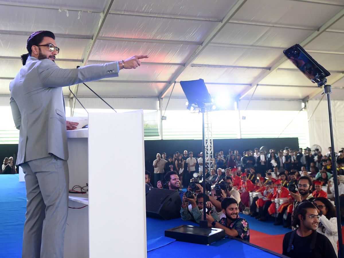 Ranveer addresses Bennett University students at the 4th annual convocation