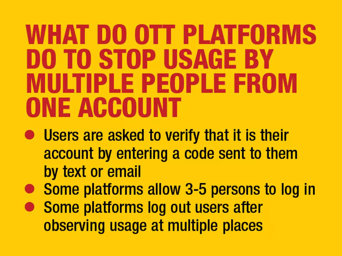 OTT platforms use subtle methods to stop usage by multiple people from same account