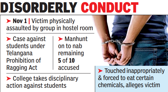 10 college students suspended for assault &amp; ragging, 5 arrested