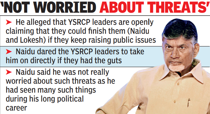 Naidu says YSRC leaders are trying to eliminate him, son Lokesh like Viveka