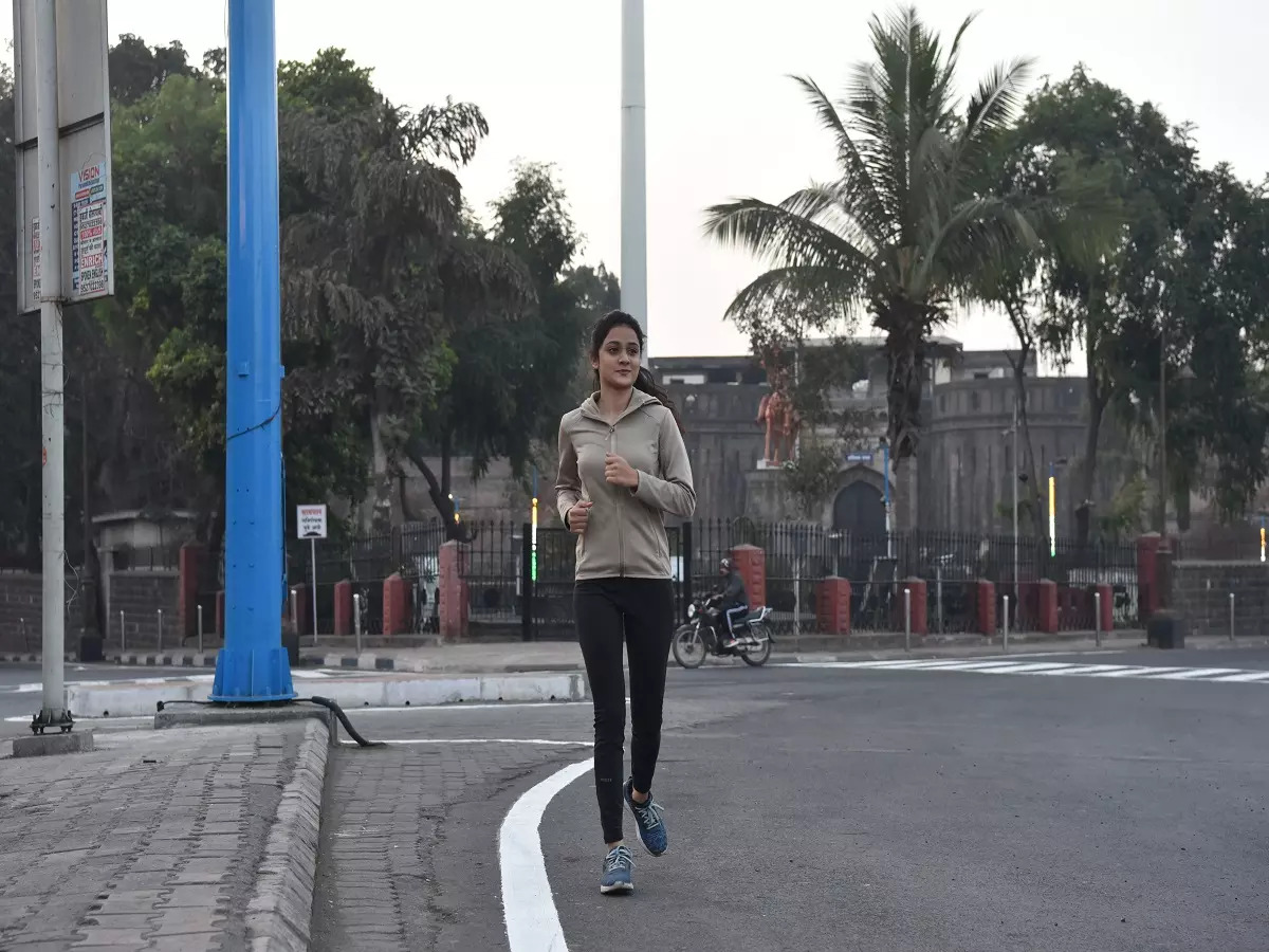 Pace your breath while jogging