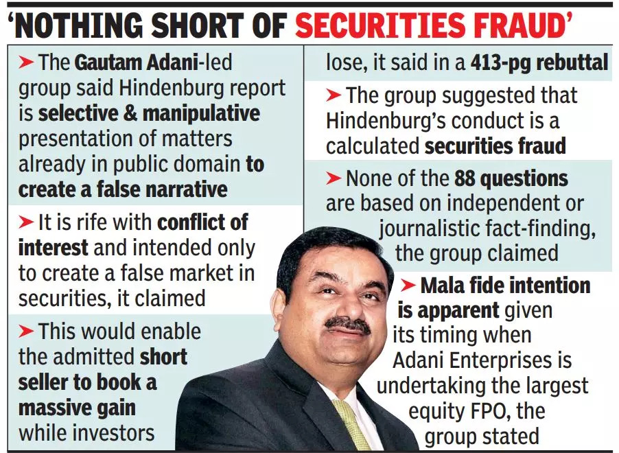 Hindenburg report &#39;calculated attack&#39; on India, claims Adani