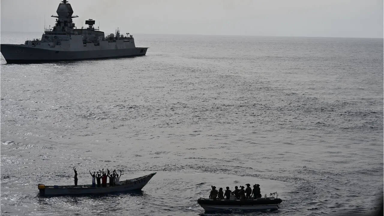 Indian Navy foils possible piracy attack near merchant vessel in Western Indian Ocean