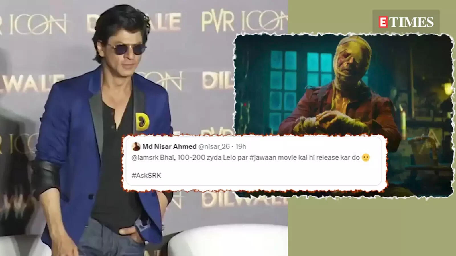 Shah Rukh Khan's HILARIOUS reply to a fan asking him '100-200 zyada ...