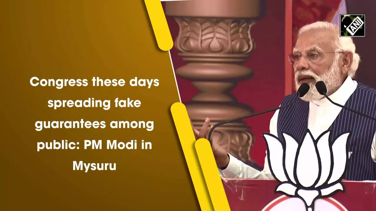Congress these days spreading fake guarantees among public: PM Modi in ...