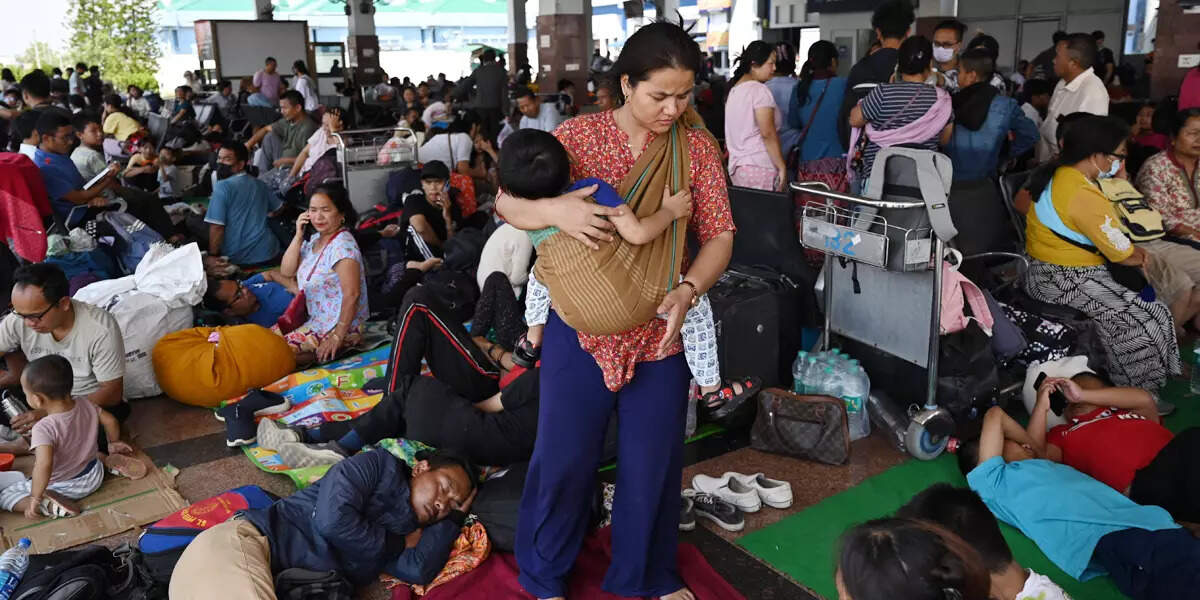 Thousands flee violence-hit Manipur; see pics | Photogallery - ETimes