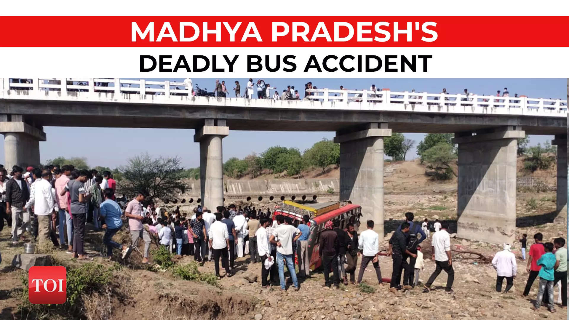 Madhya Pradesh S Deadly Bus Accident 22 Killed After Bus Falls From Bridge In Khargone