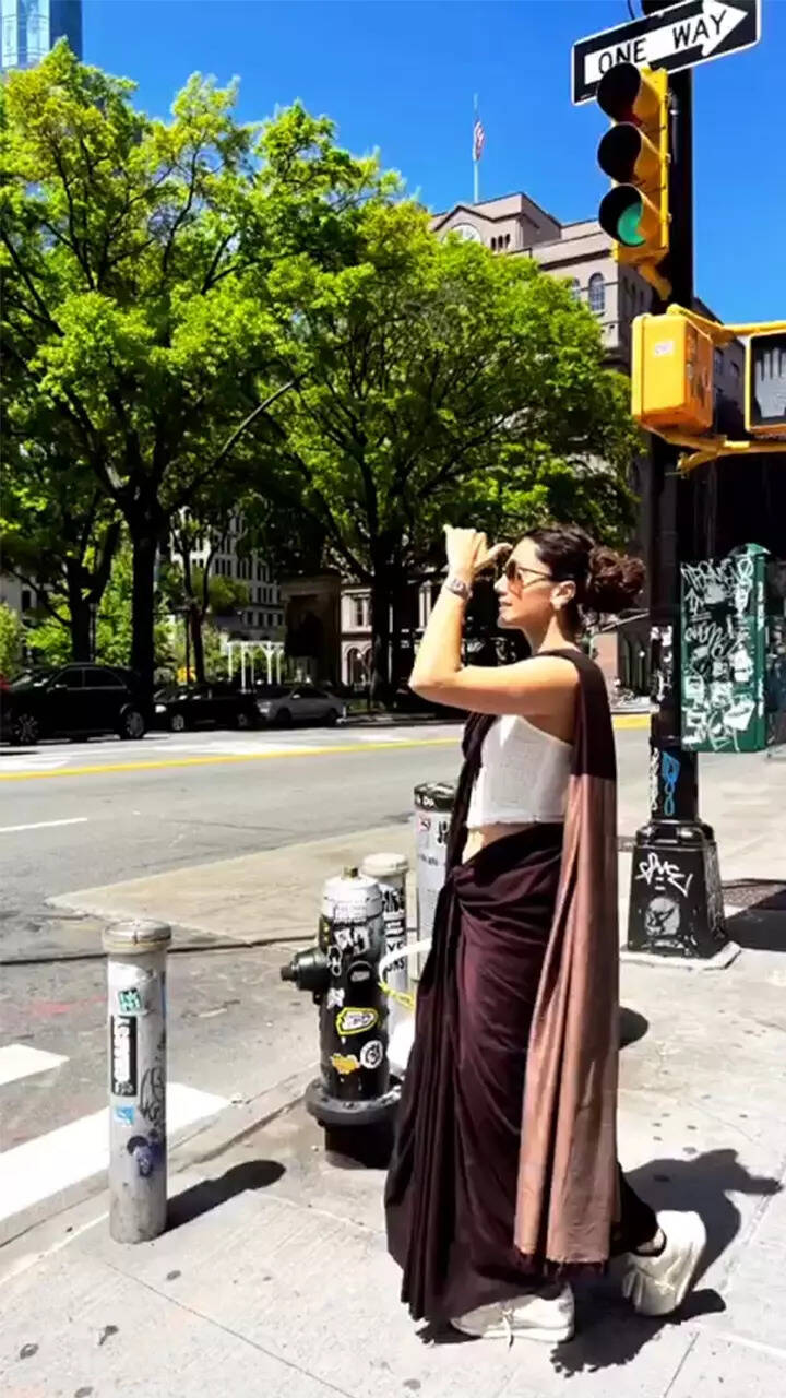 Taapsee Pannu turns 'Desi Girl' as she roams in a saree while vacationing in New York