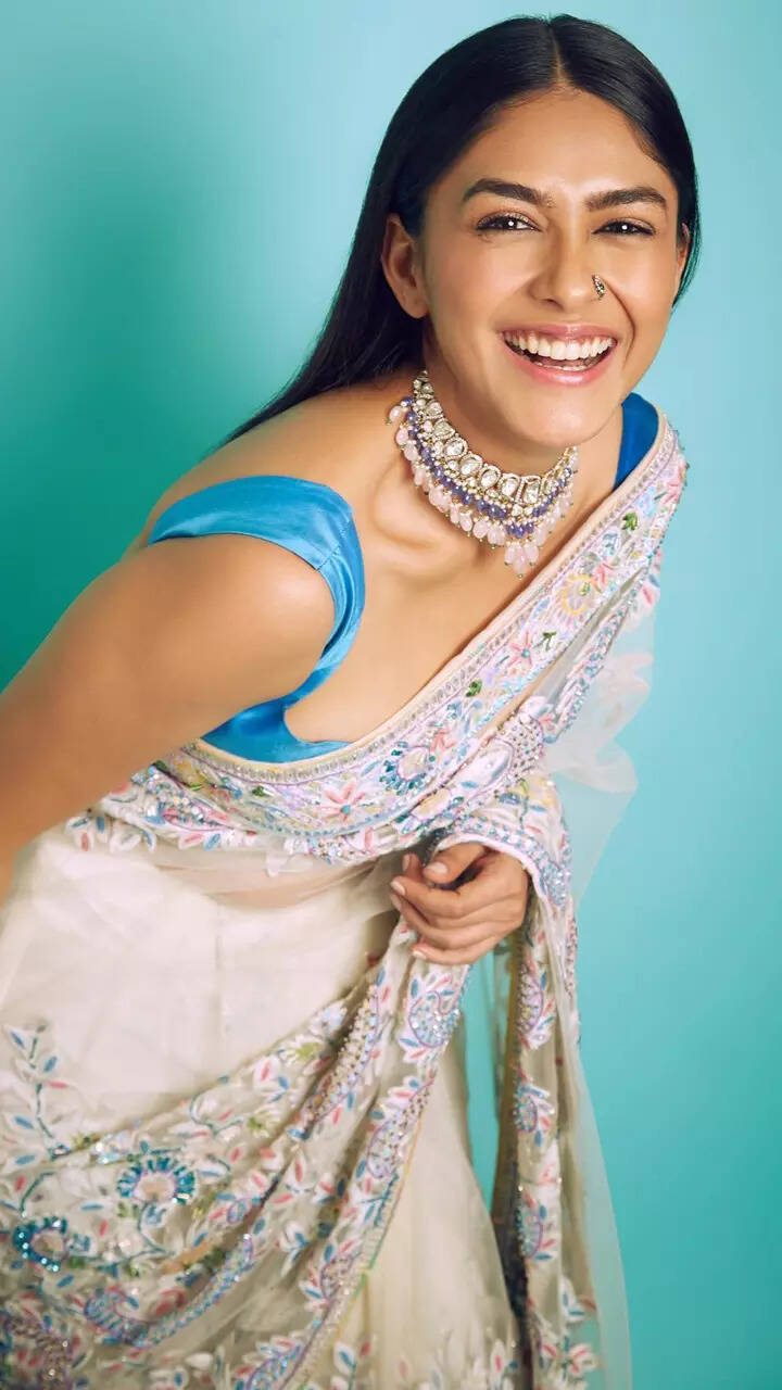Mrunal Thakur slays in saree looks