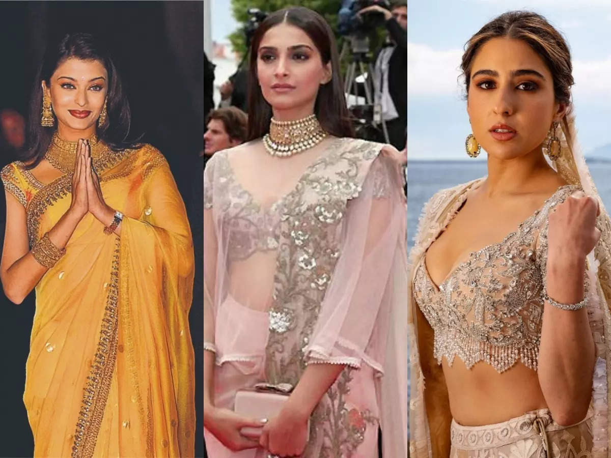 Aishwarya Rai Bachchan, Sonam Kapoor, Sara Ali Khan Actresses who flaunted their desi roots at Cannes The Times of India image