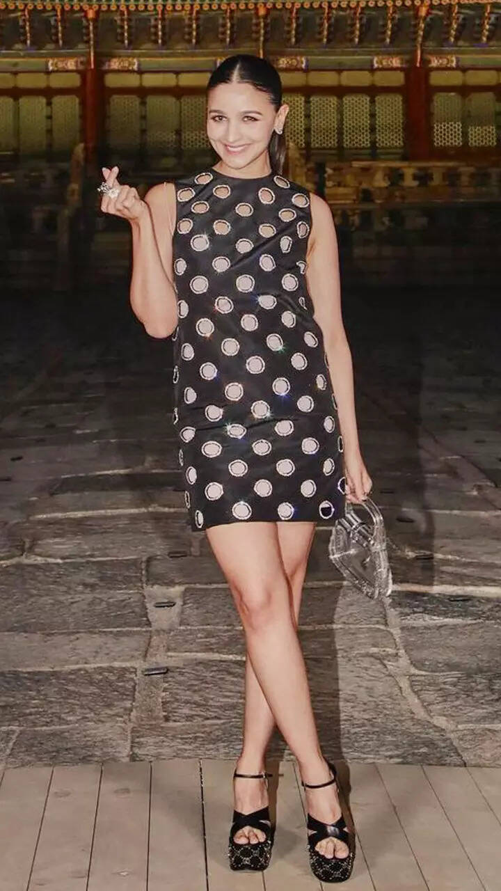 Alia Bhatt steals the limelight in a cutout LBD at Gucci Cruise Show 2024