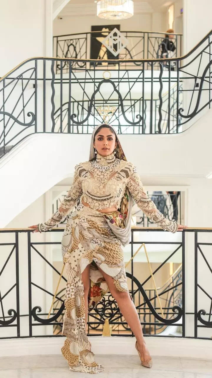 Mrunal Thakur steals the show at Cannes in hood couture ensemble 