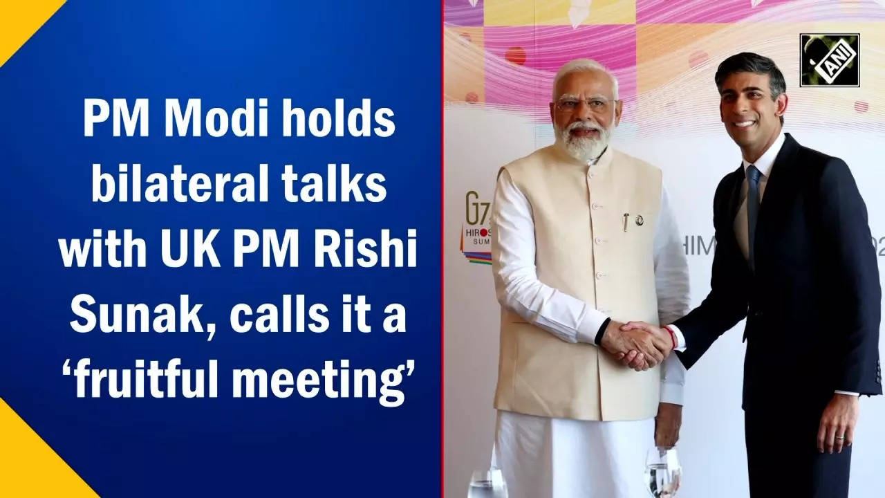 Modi Pm Modi Holds Bilateral Talks With Uk Pm Rishi Sunak Calls It A ‘fruitful Meeting’