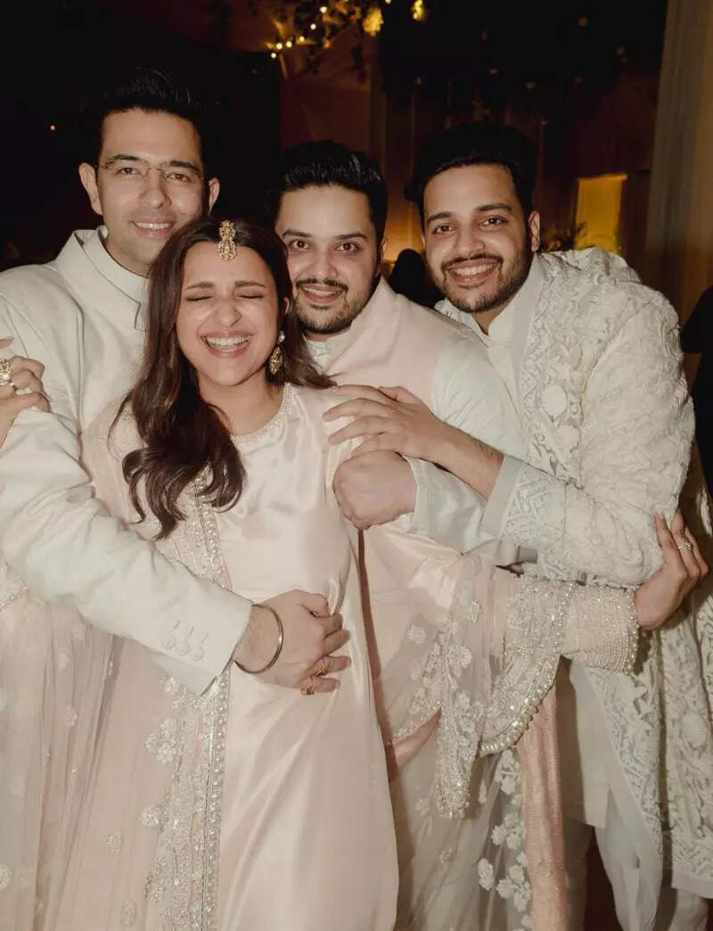 These new pictures from Parineeti Chopra and Raghav Chadha&rsquo;s engagement are straight out of a fairytale!
