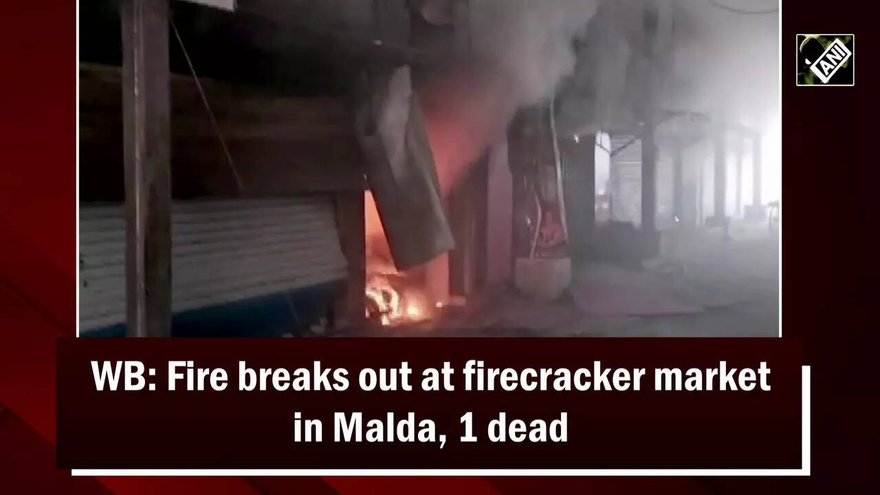 WB: Fire breaks out at firecracker market in Malda, 1 killed