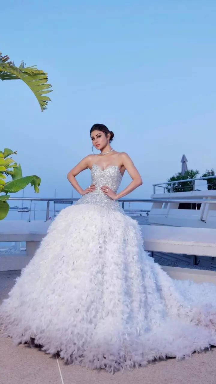 ​Mouni Roy makes her Cannes red carpet debut in a princess gown