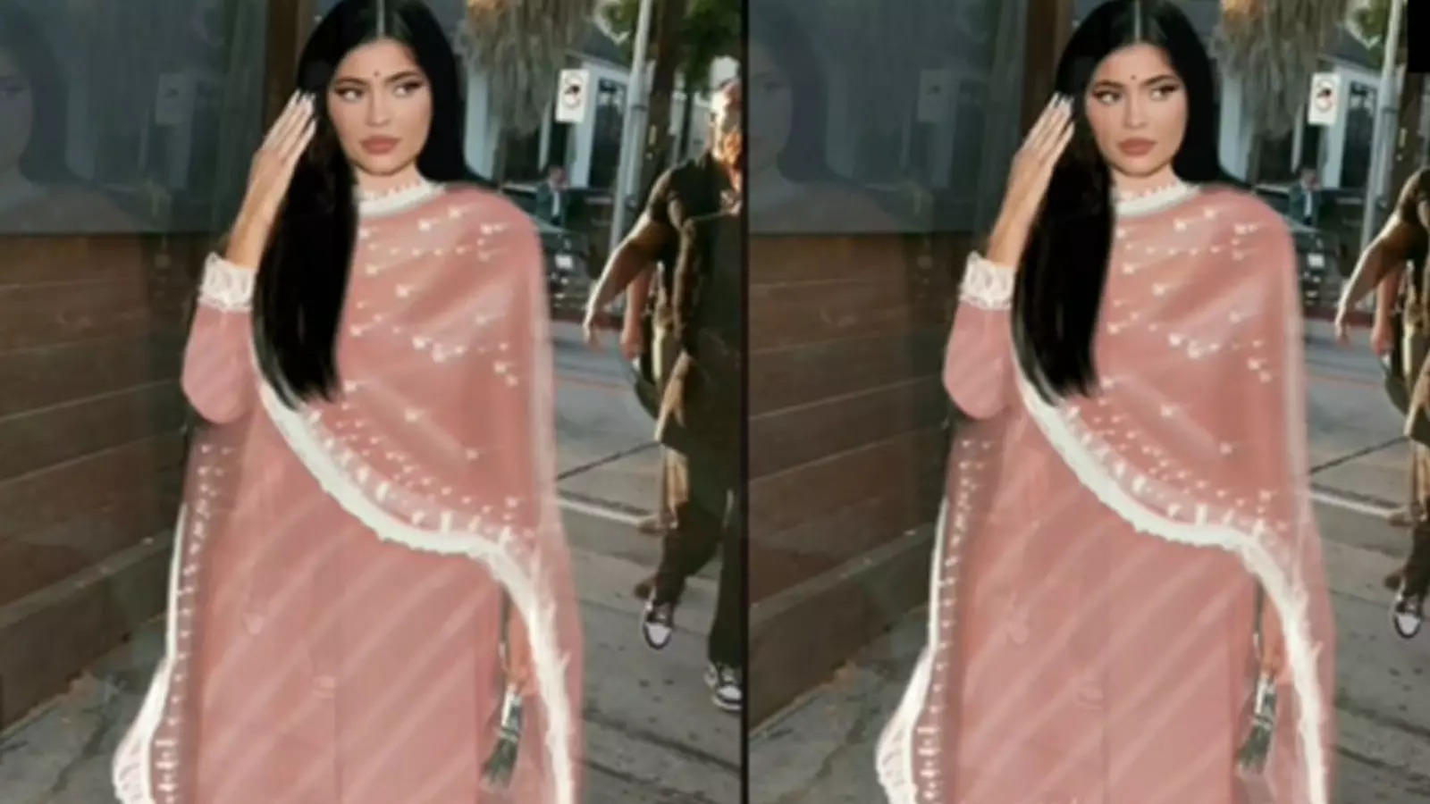 Kylie Jenner's picture in a salwar suit goes viral on social media; netizen calls her, 'Kylie Dosanjh' | Hindi Movie News - Bollywood - Times of India
