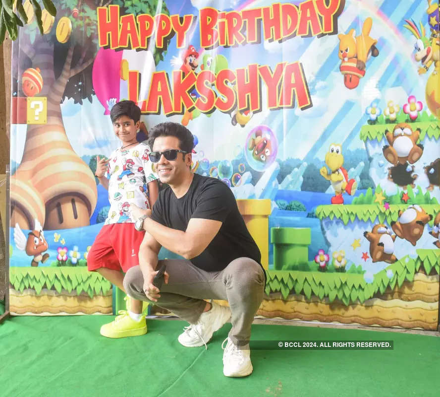 Rani Mukerji, Kanchi Kaul, Taimur Ali Khan and others attend Tusshar Kapoor's son Laksshya's Super Mario-themed birthday party