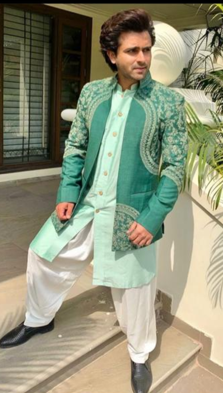 Pathani sherwani hot sale suit