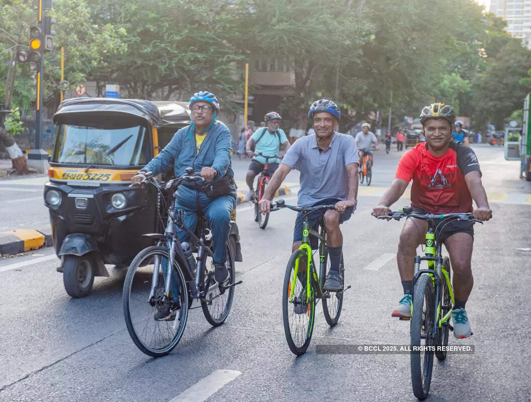 World Bicycling Day: Cycling enthusiasts cruise through Bandra