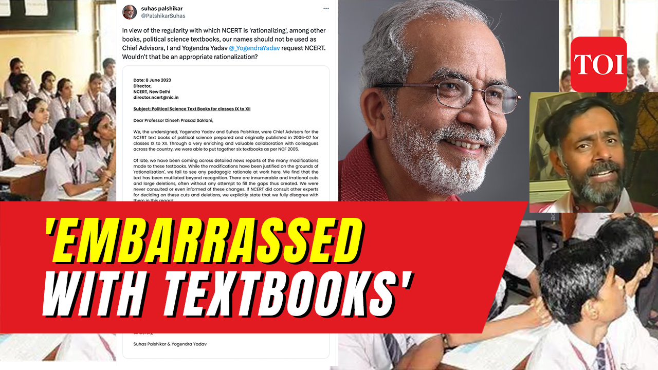 'Embarrassed With Textbooks' Suhas Palshikar, Yogendra Yadav ask NCERT