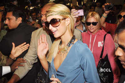 Paris Hilton arrives in Mumbai