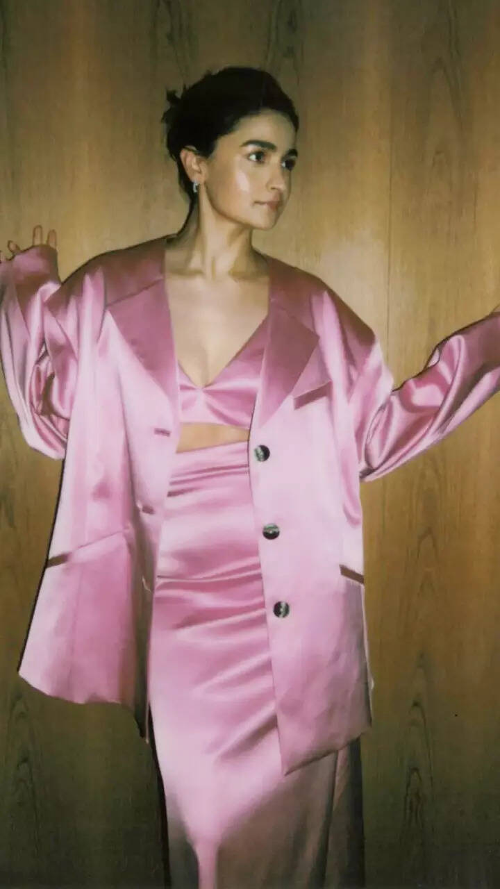 ​Alia Bhatt channels her inner Barbie in a glossy pink ensemble