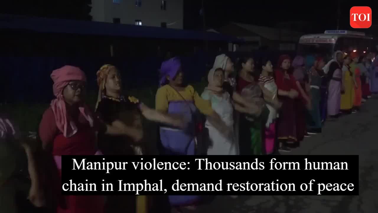 Manipur Violence Thousands Form Human Chain Demand Restoration Of Peace