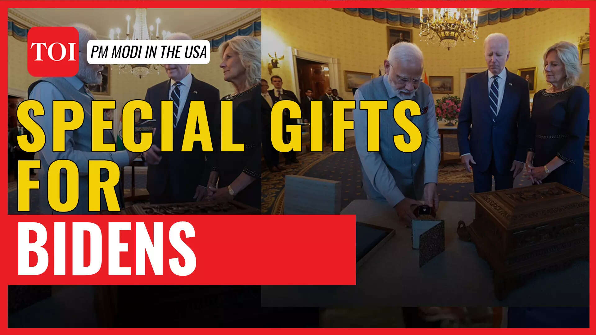 Watch: PM Modi gifts handcrafted sandalwood box to President Biden and ...