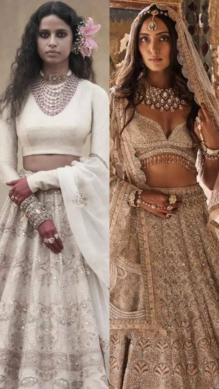 9 threadwork lehengas that are perfect for the upcoming wedding season |  Vogue India