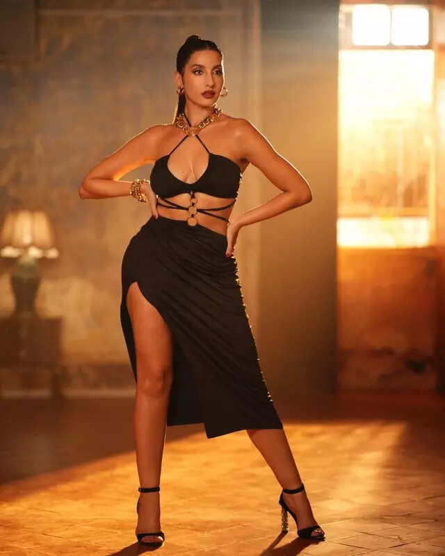 Nora Fatehi's black cutout dress breaks the internet, pictures serve classic fashion moment