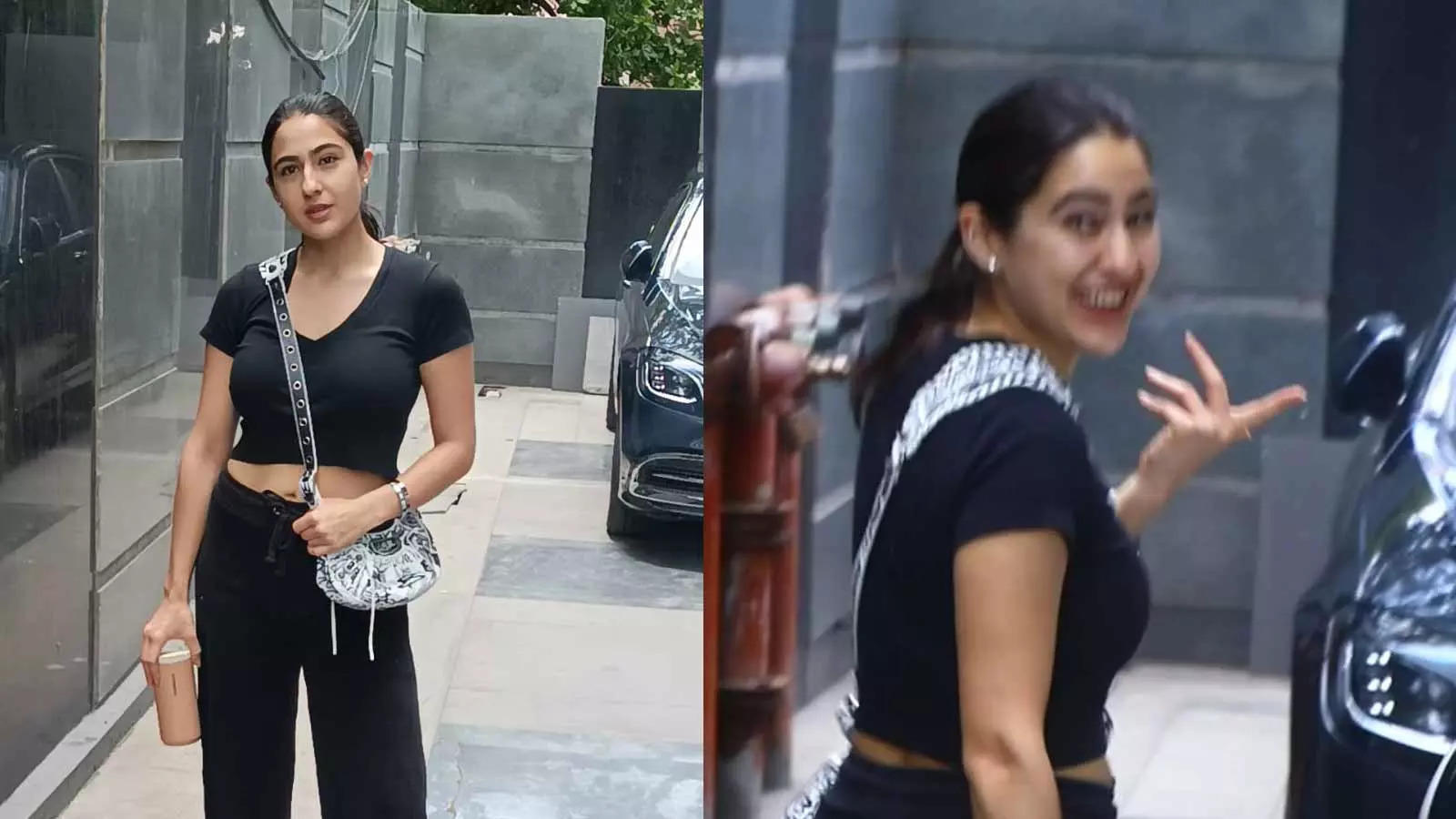 WATCH- Sara Ali Khan flaunts her infectious smile as paparazzi ask her pose