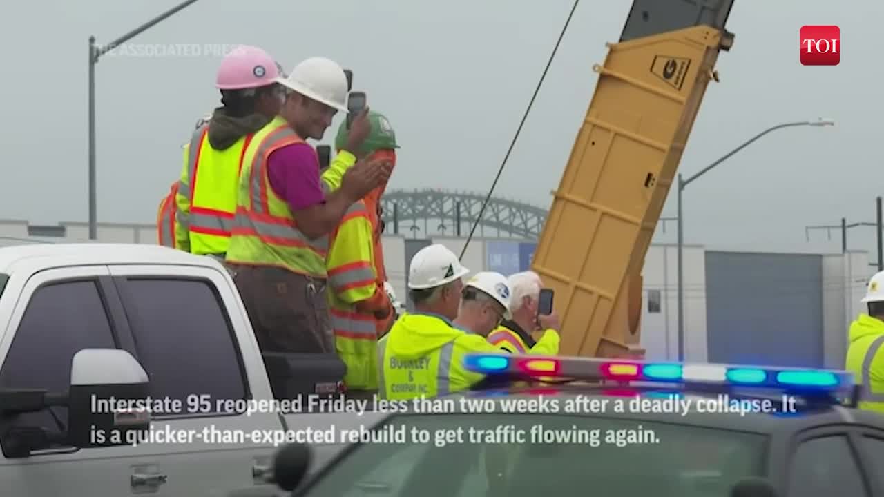 I-95 reopens less than 2 weeks after collapse in Philadelphia