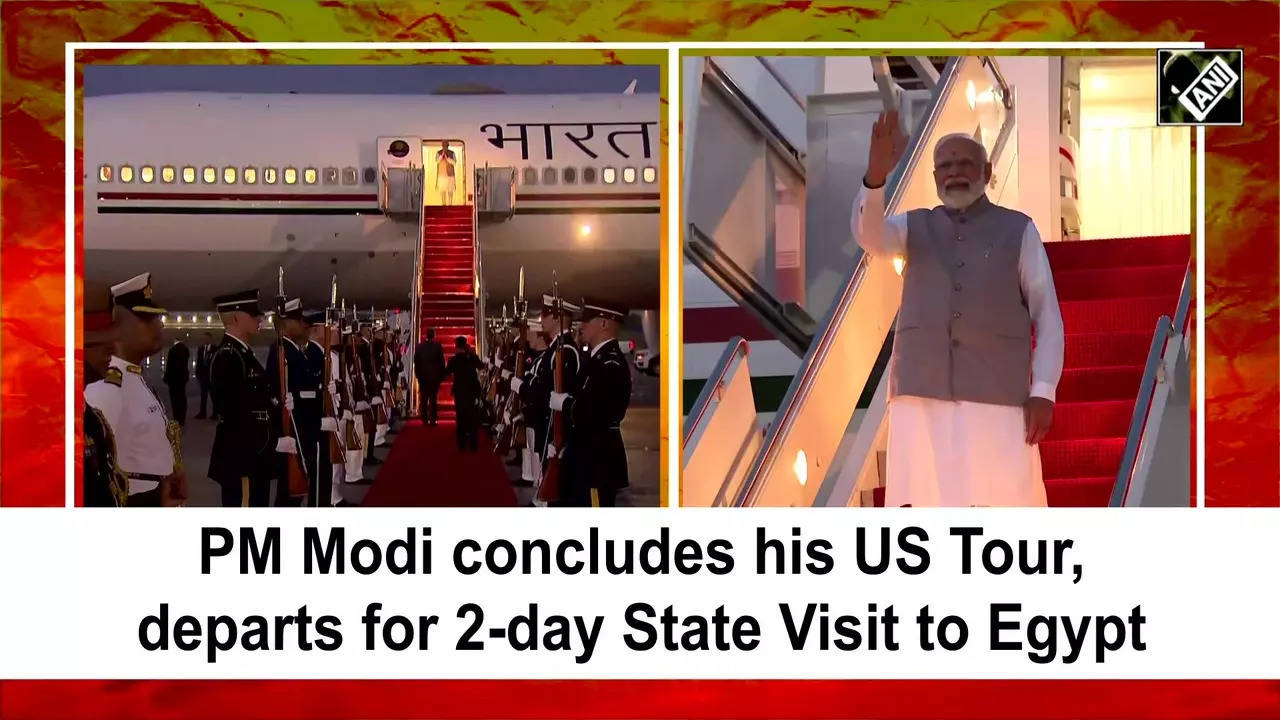 Watch Pm Narendra Modi Leaves For Cairo After Concluding Historic Us State