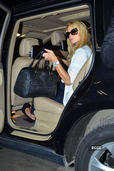 Paris Hilton leaves India