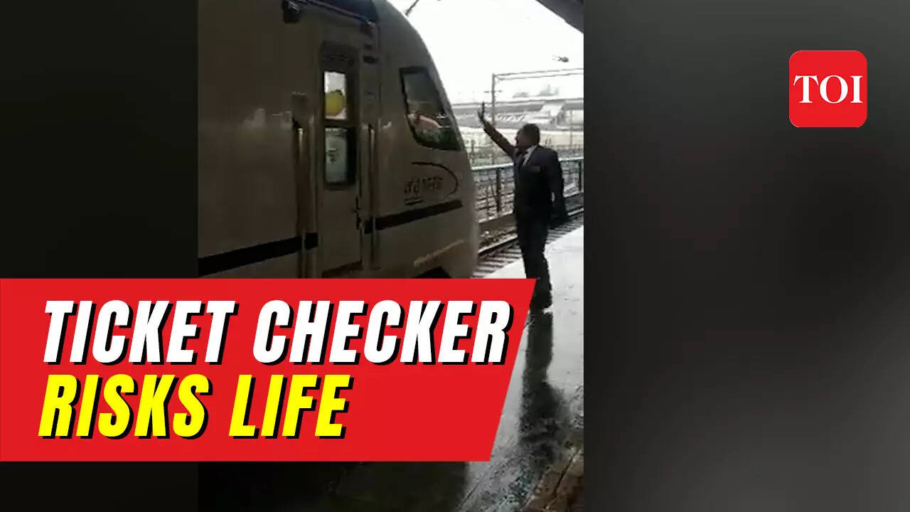 Ahmedabad: Vande Bharat ticket checker gets locked out of train, falls ...