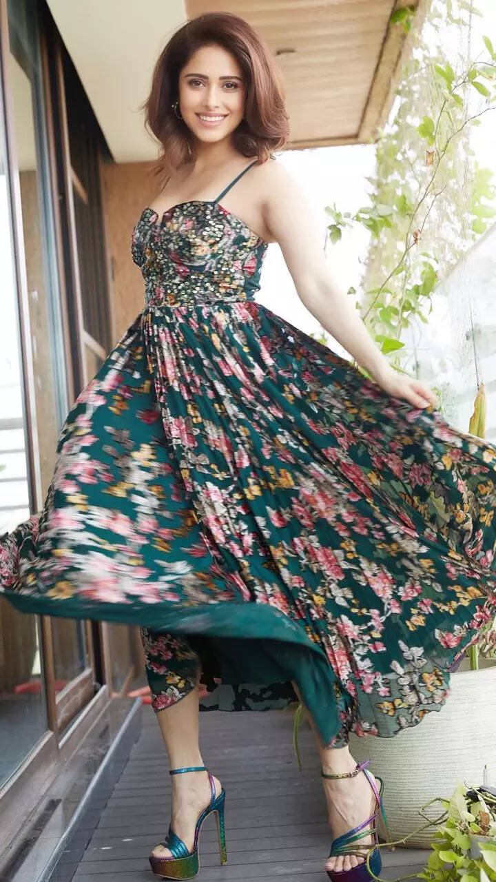 ​Nushrratt Bharuccha serves major monsoon fashion inspiration in forest green dress