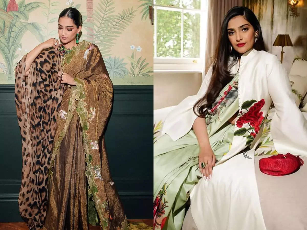 Sonam Kapoor styles her saris in the most brilliant way | The Times of India