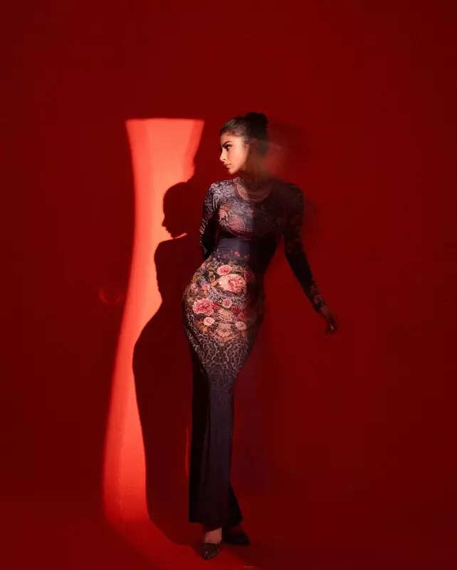 Mouni Roy in multi-colour floral gown is fashionably perfect to beat the gloomy weather, pictures will leave you spellbound