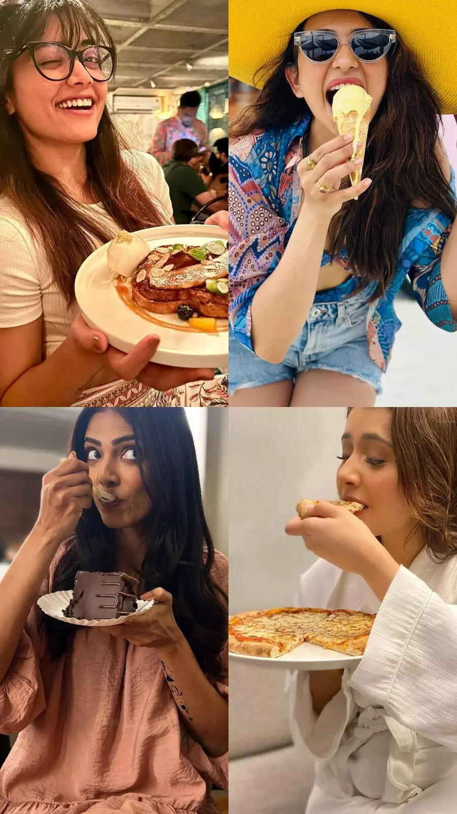 Celebs wearing food