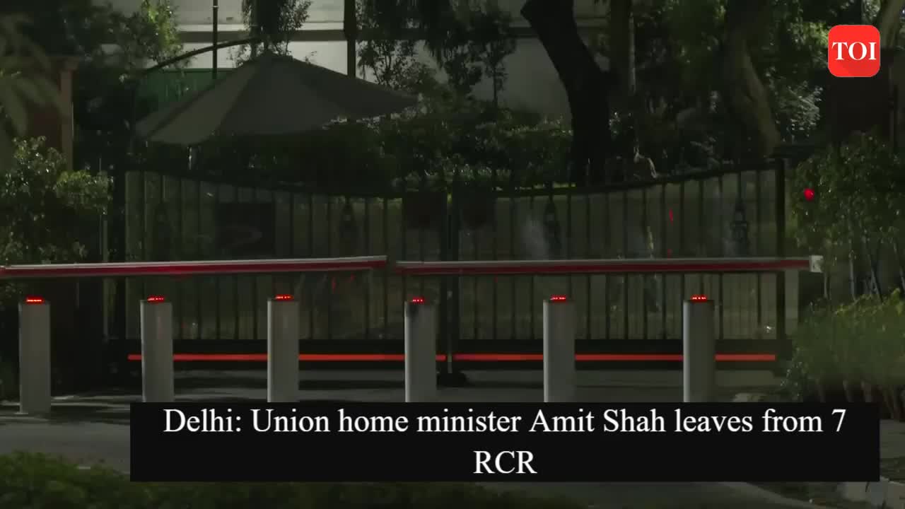 Delhi: Union home minister Amit Shah leaves from 7 RCR