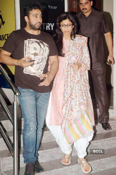 Shilpa-Raj spotted at PVR