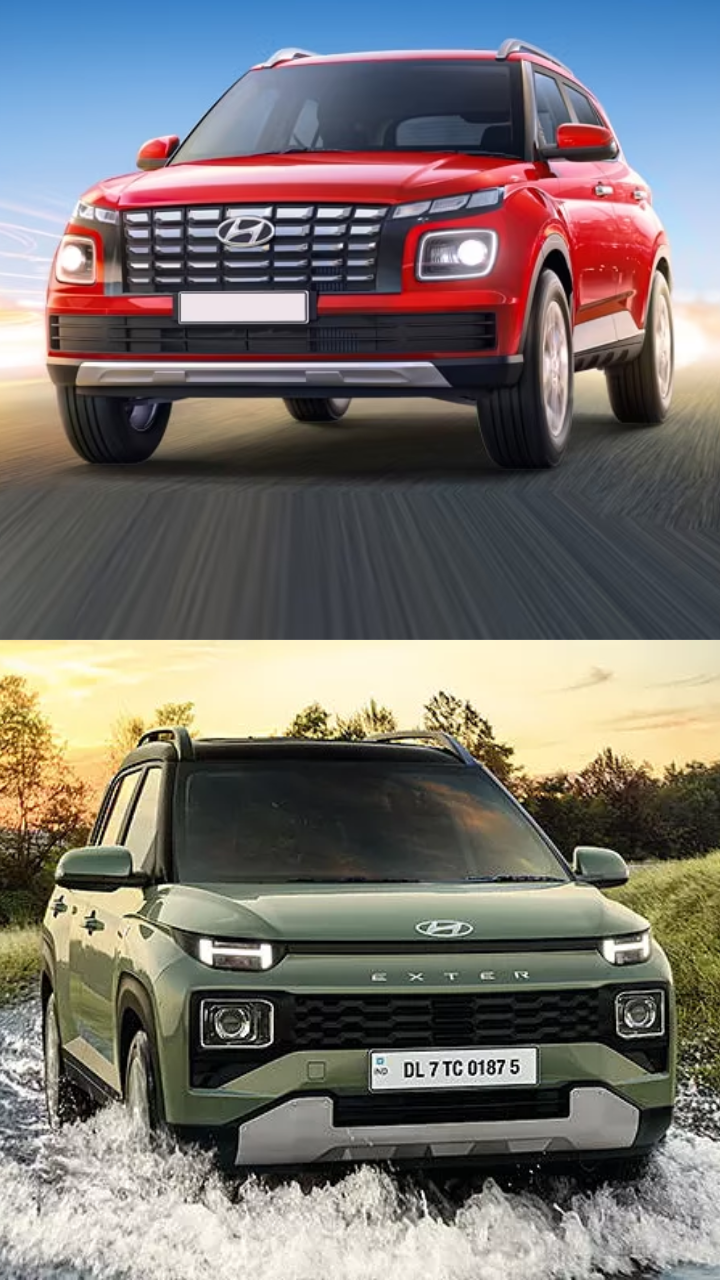 2023 Hyundai Exter vs Hyundai Venue: Features, price, engine, specifications  comparison​