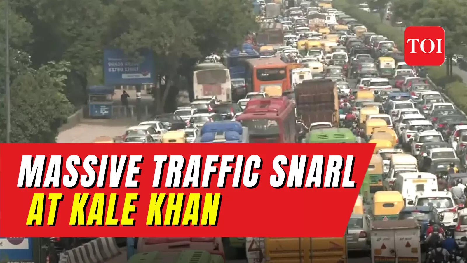 Delhi floods Massive traffic jam in Sarai Kale Khan due to traffic